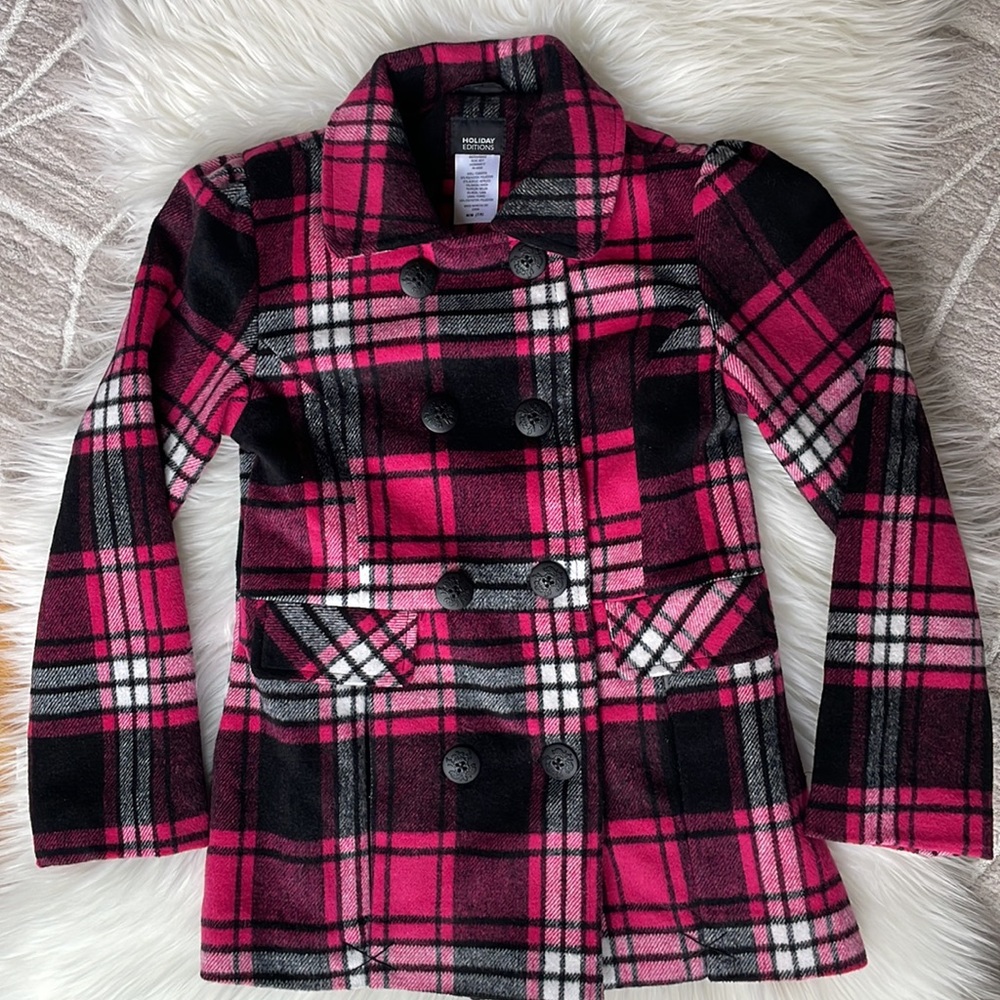 Holiday Editions Girls Wool Blend Peacoat, size 7/8